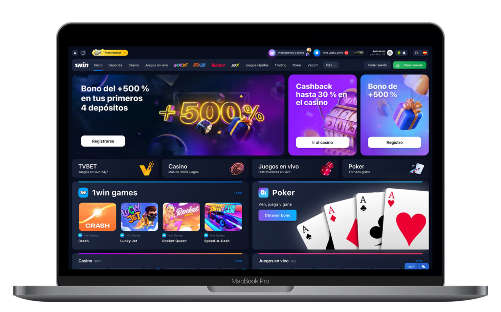 Apuesta en deportes y casino en la página web oficial de 1win en Colombia